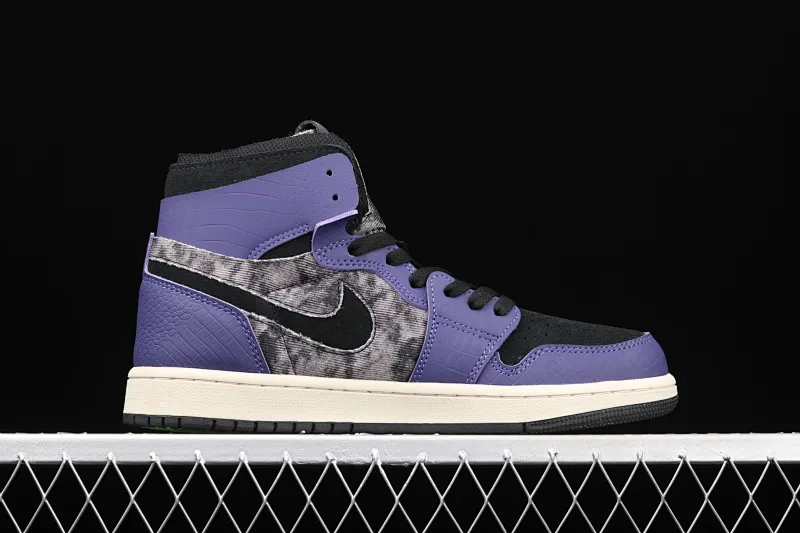 All categories Air Jordan Jordan series basketball shoes Air Jordan 1 High Air Jordan 1 Zoom CMFT "Bayou Boys" AJ1 Joe 1 "No. 1 Zion" water-dyed crocodile purple DC2133-500